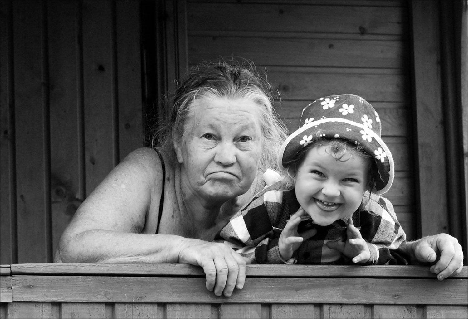 улыбка, бабушка, девочка, внучка, лето, дача, nausika