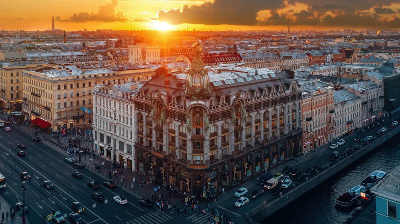 #спб, #питер, #город, #закат, #sunset, #city Зингер фото превью