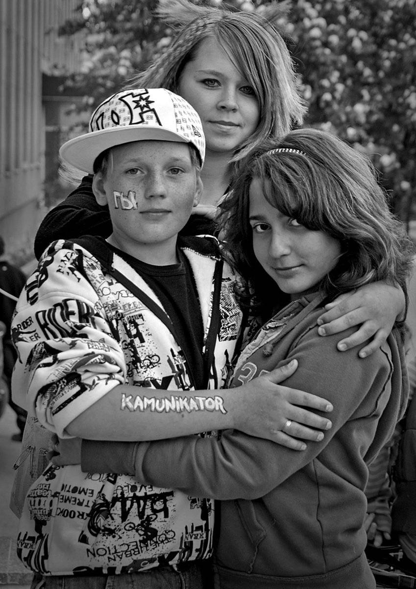 девочки, мальчик, чб, апатиты, Николай Смоляк