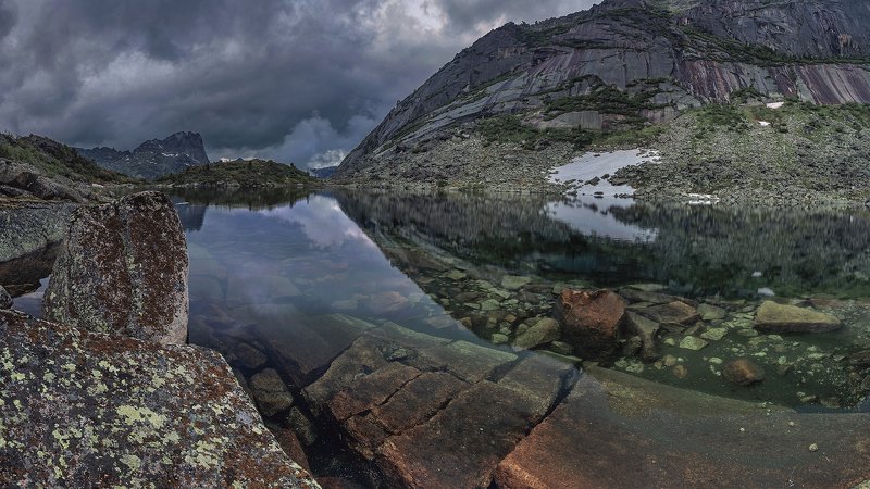 природа, пейзаж, горы, озеро, небо *** фото превью