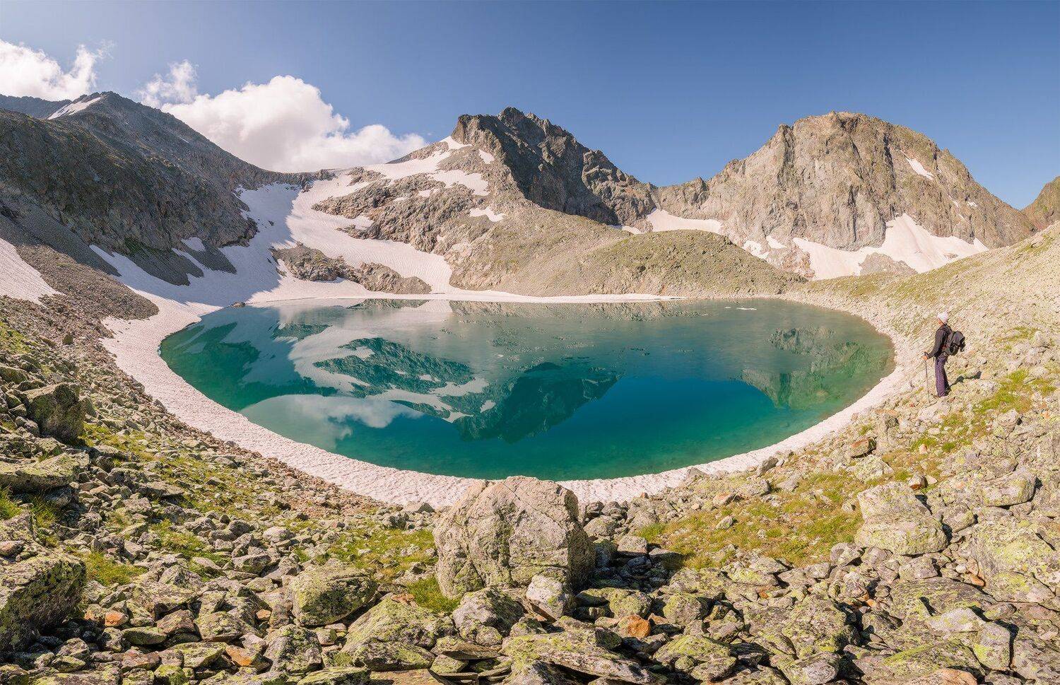 северный, кавказ, имеретинский узел, озеро поднебесное, утро, июль,, Николай Мысливцев