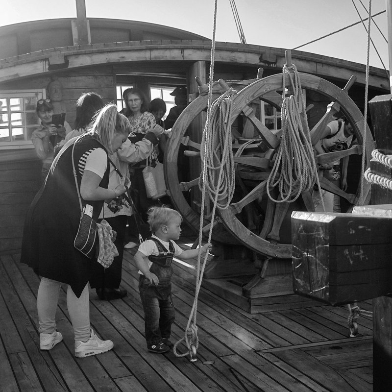 парусник, корабль, чб, жанр, ребенок буду моряком! фото превью