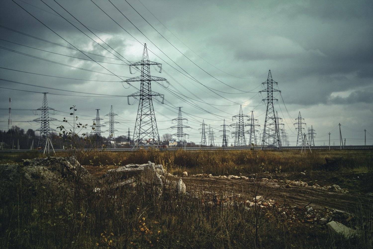 осень, провода, электричество, Vladimir Kedrov