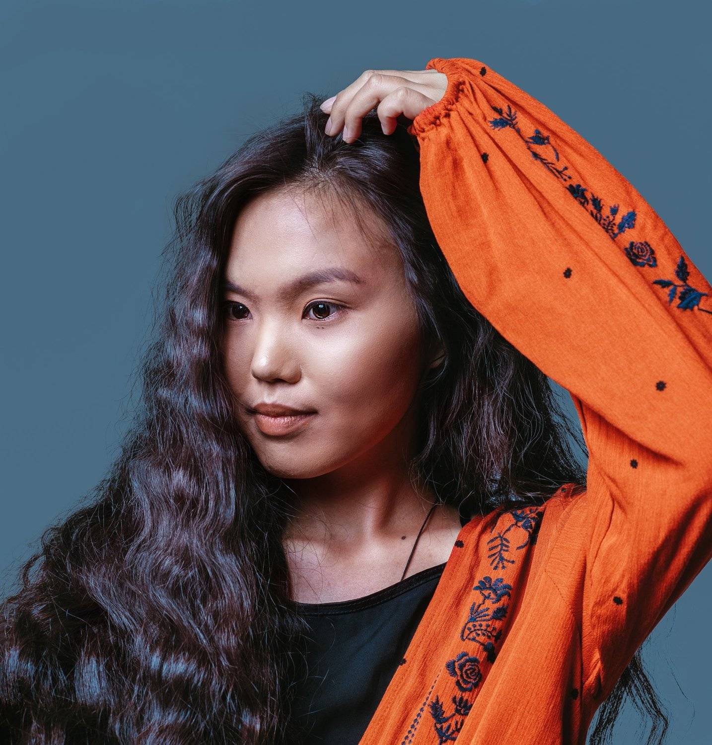 curly hair girl, Gansukh .S