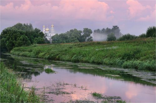 Розовый рассвет.