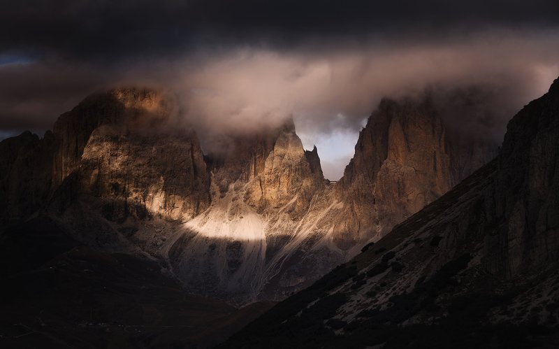 Доломити, Италия - масива Сасолунго. фото превью