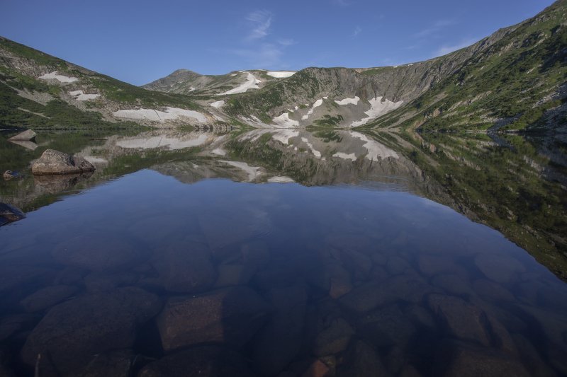 пейзаж, красиво, природа Утро на озере Хунулхузух фото превью