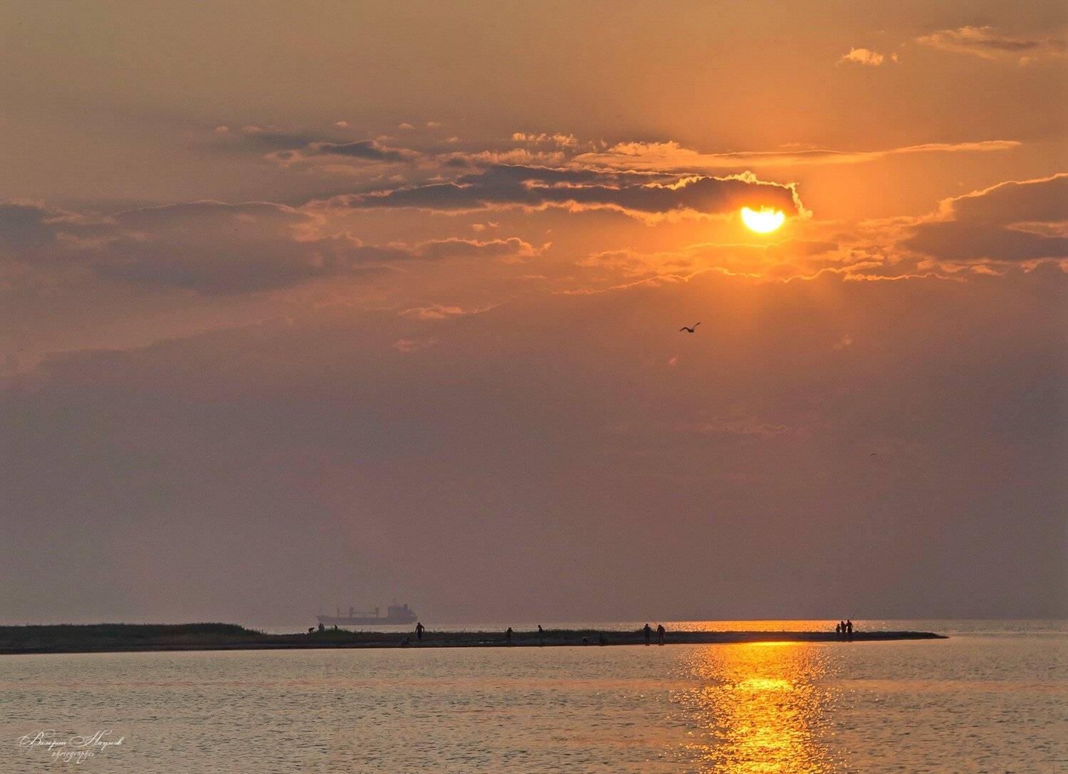 лето, море, азов, вечер, закат, Валерий Наумов