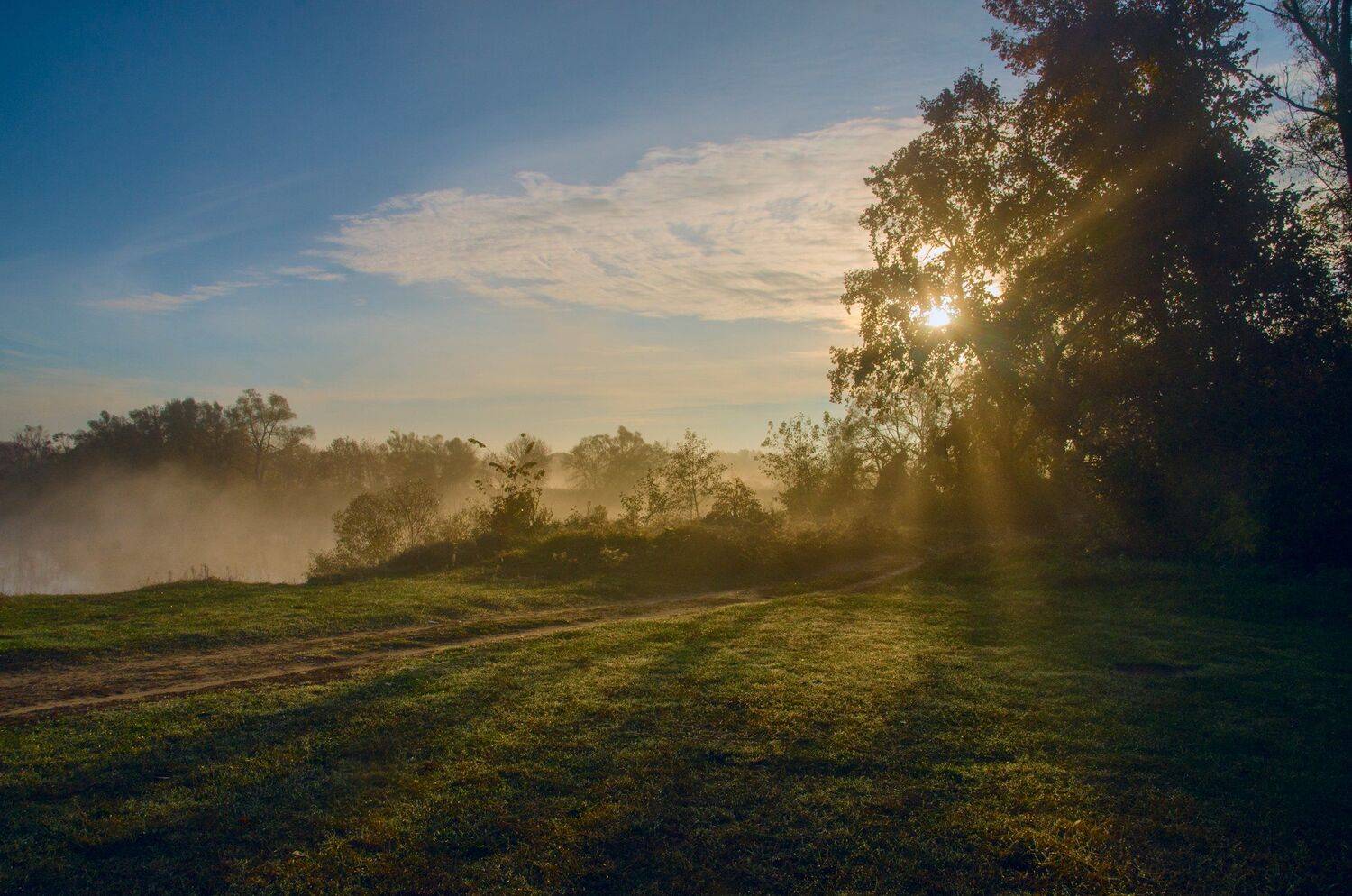 рассвет ,утро ,туман ,, Александр Березуцкий