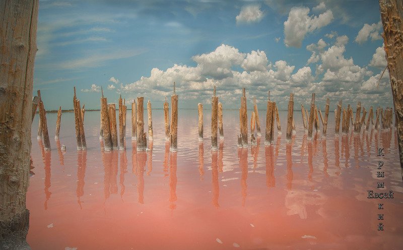 Крым. Соленое озеро. фото превью