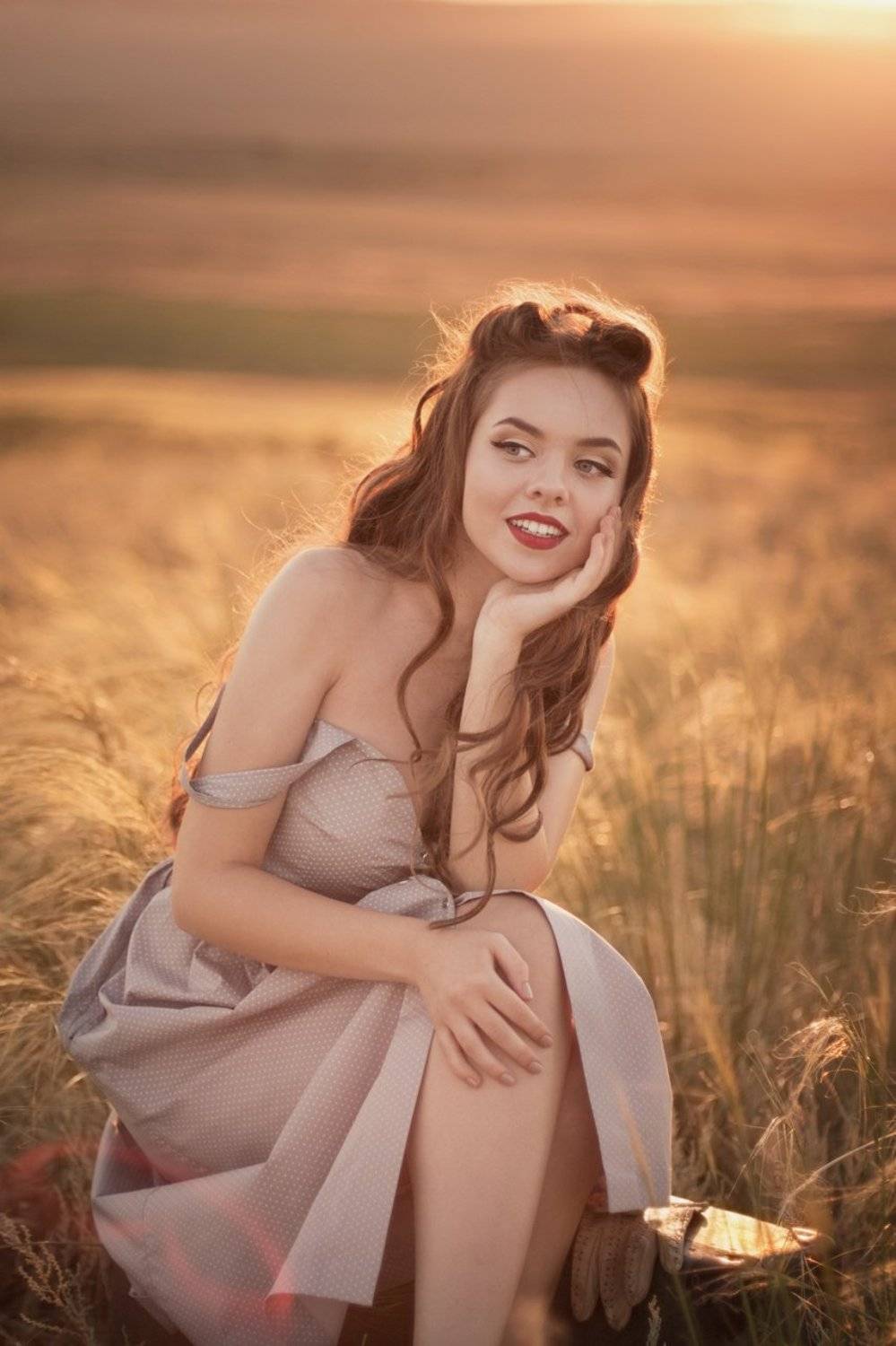 ретро, портрет, женщина, природа, Екатерина Лебедева