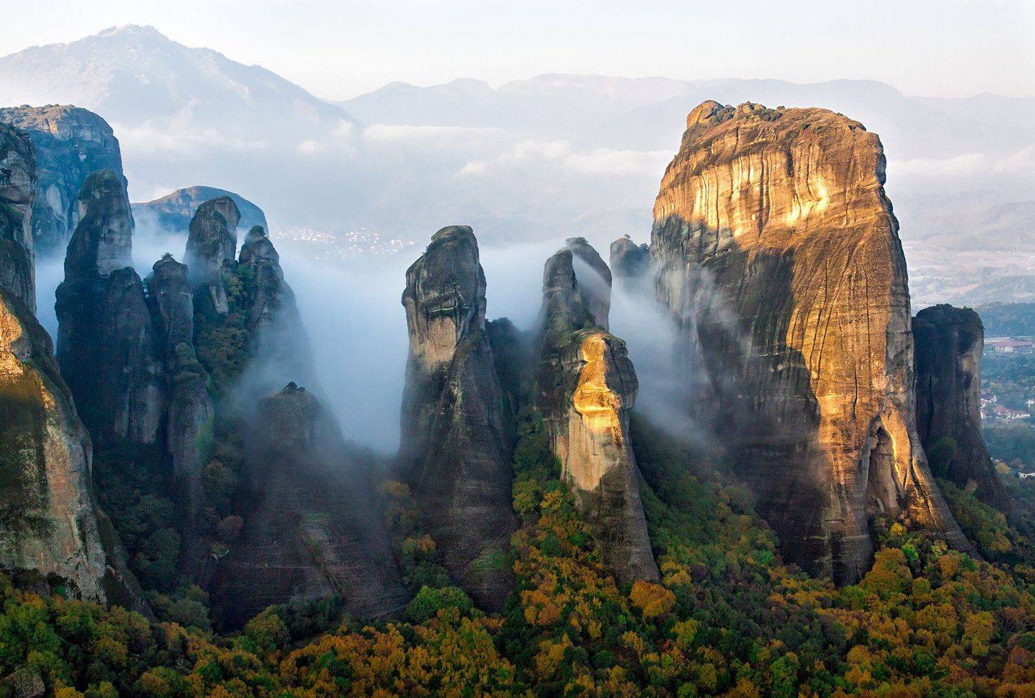 горы, туман, утро, метеоры, Tatyana Forever