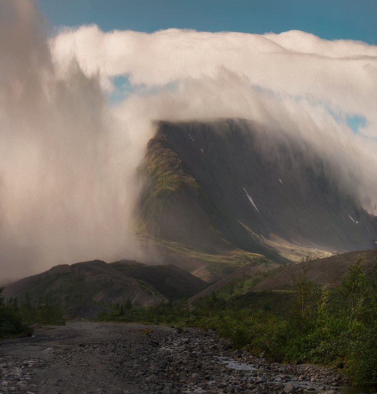Khibiny, White nights, mountains, Хибины, Кольский полуостров, полярный день, белые ночи Белые ночи в Хибинах/ White nights in Khibiny фото превью