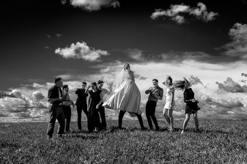 свадьба, эмоции, чб, танцы, праздник, невеста Танцы фото превью