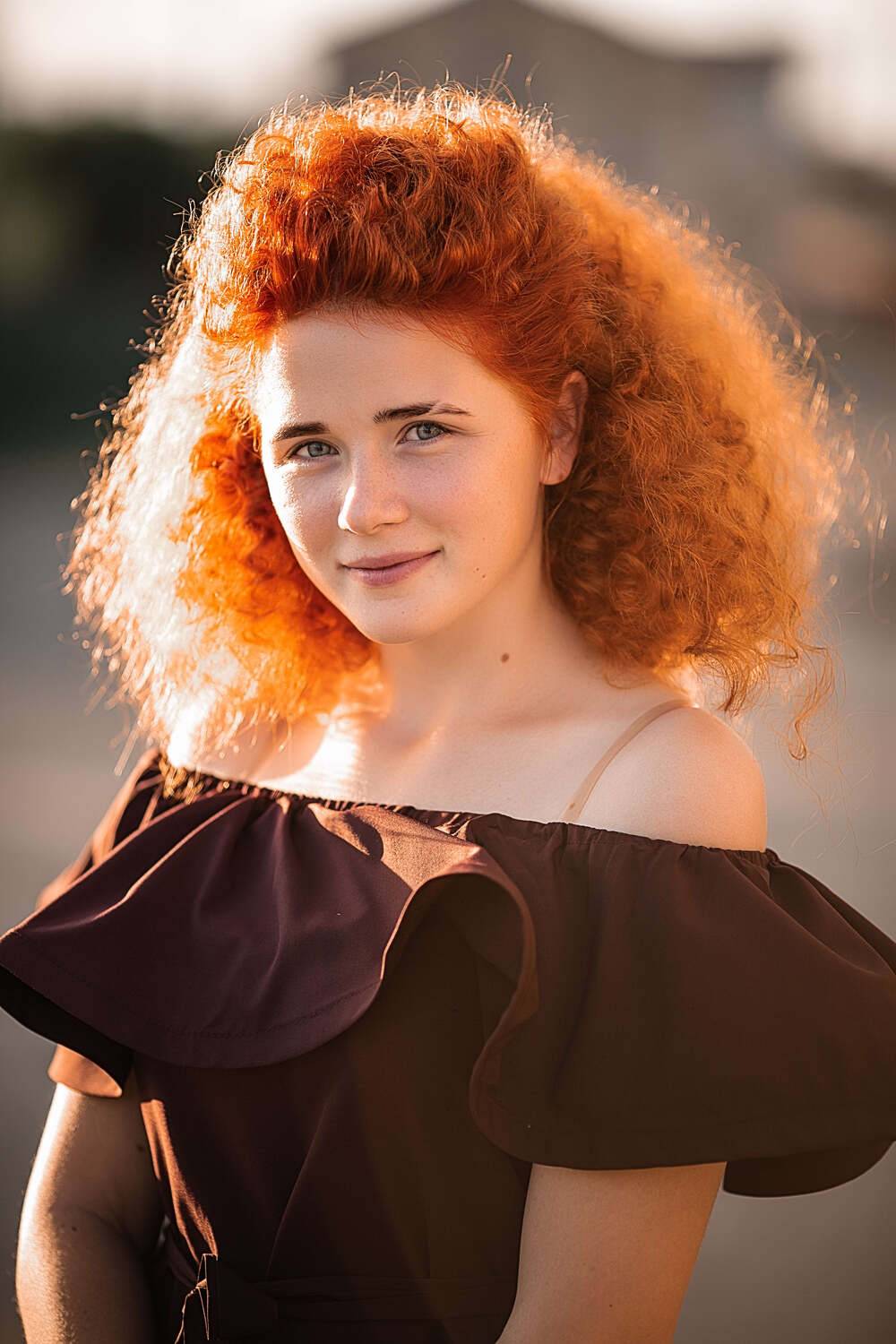 девушка, рыжая девушка, фотосессия, фотосессия на закате, солнце, лето, портрет, Владимир Васильев