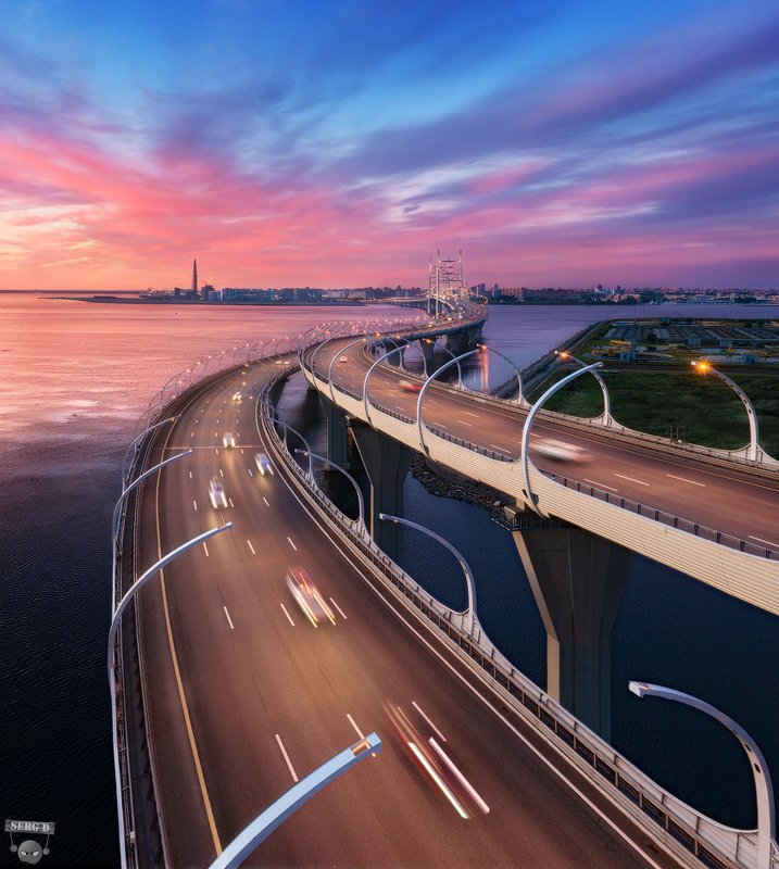 Центральный участок ЗСД, мост через Корабельный фарватер фото превью