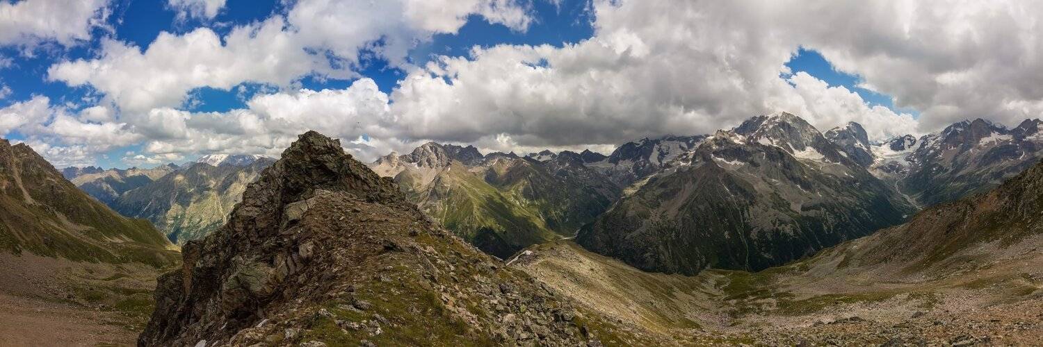 горы, облака, кавказ, Эстелла