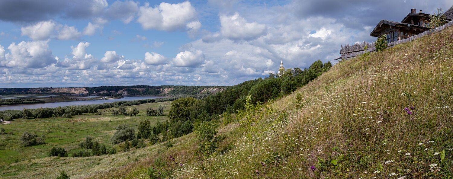 панорама, Иртыш, Абалак, август, дали,  Гобова Наталья