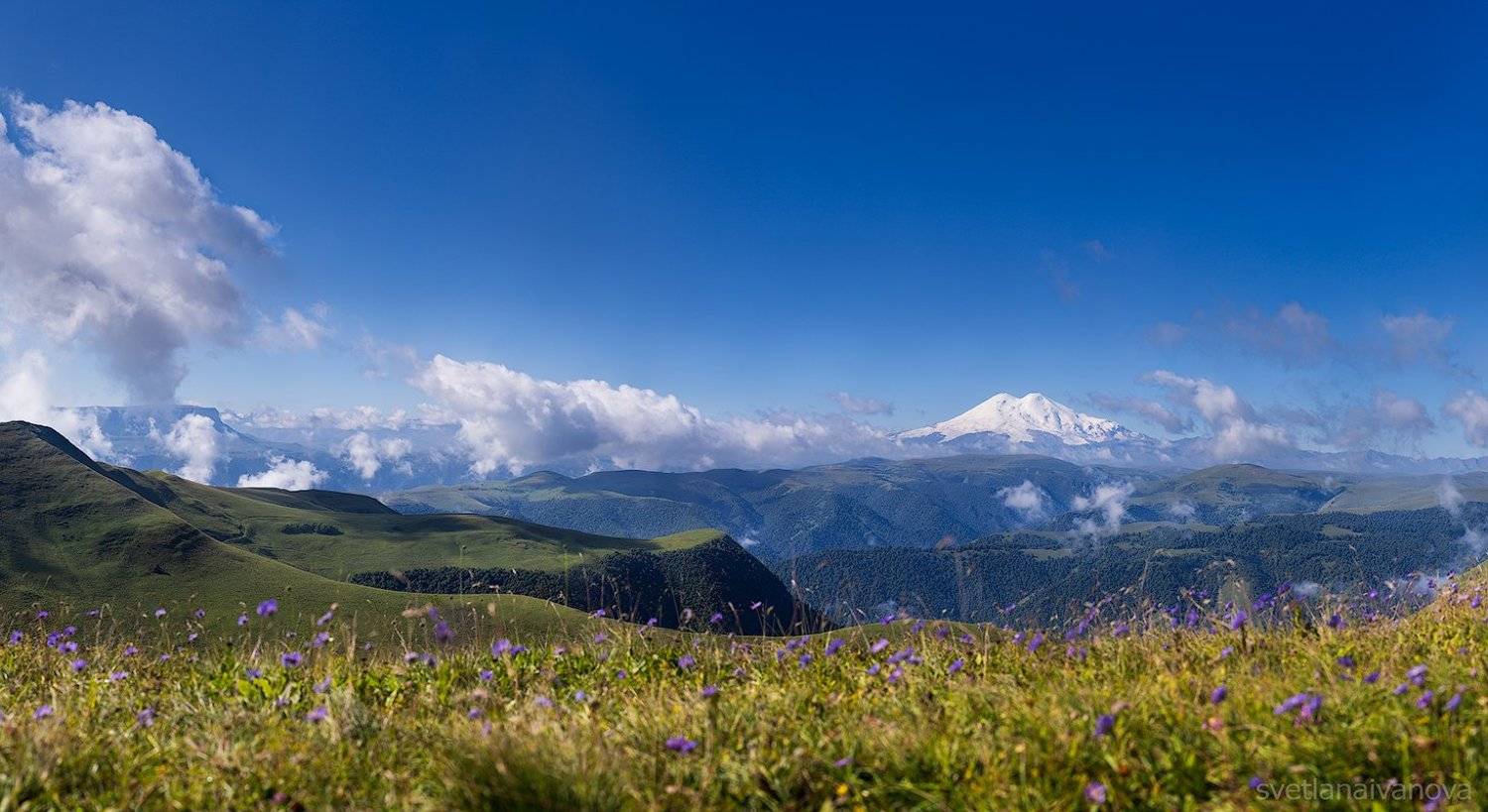 эльбрус, горы, рассвет, карачаево-черкессия, кавказ, шаджатмаз, утро, Светлана Иванова