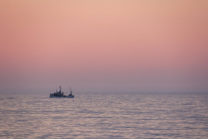 балтийское море, пейзаж, закат Нежный закат октября фото превью