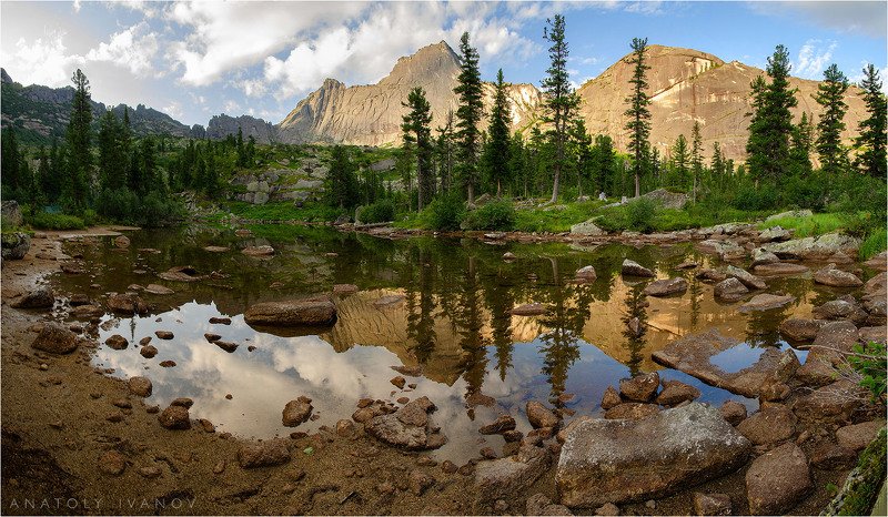 ергаки, западные саяны, озеро лазурное Утро на Лазурном озере фото превью