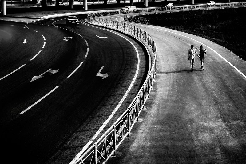 город, черное-белое Графика фото превью