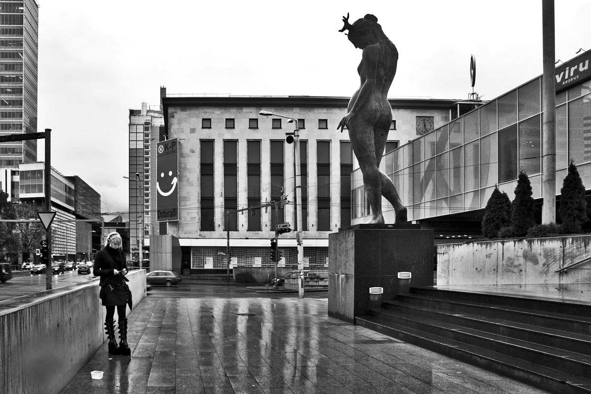 таллин, город, девушка, женщина, апатиты, чб, Николай Смоляк