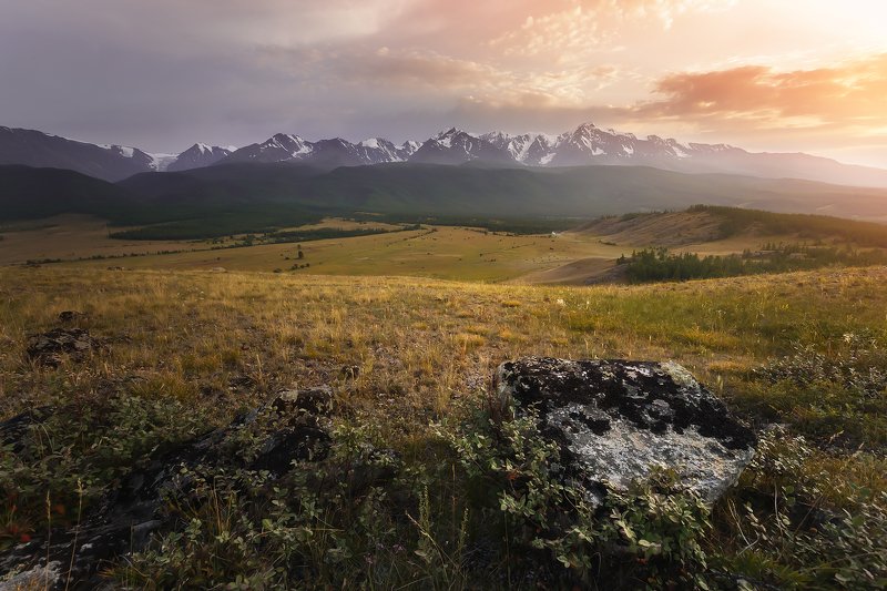 природа, пейзаж, закат, горы, алтай Сказочный Алтай фото превью