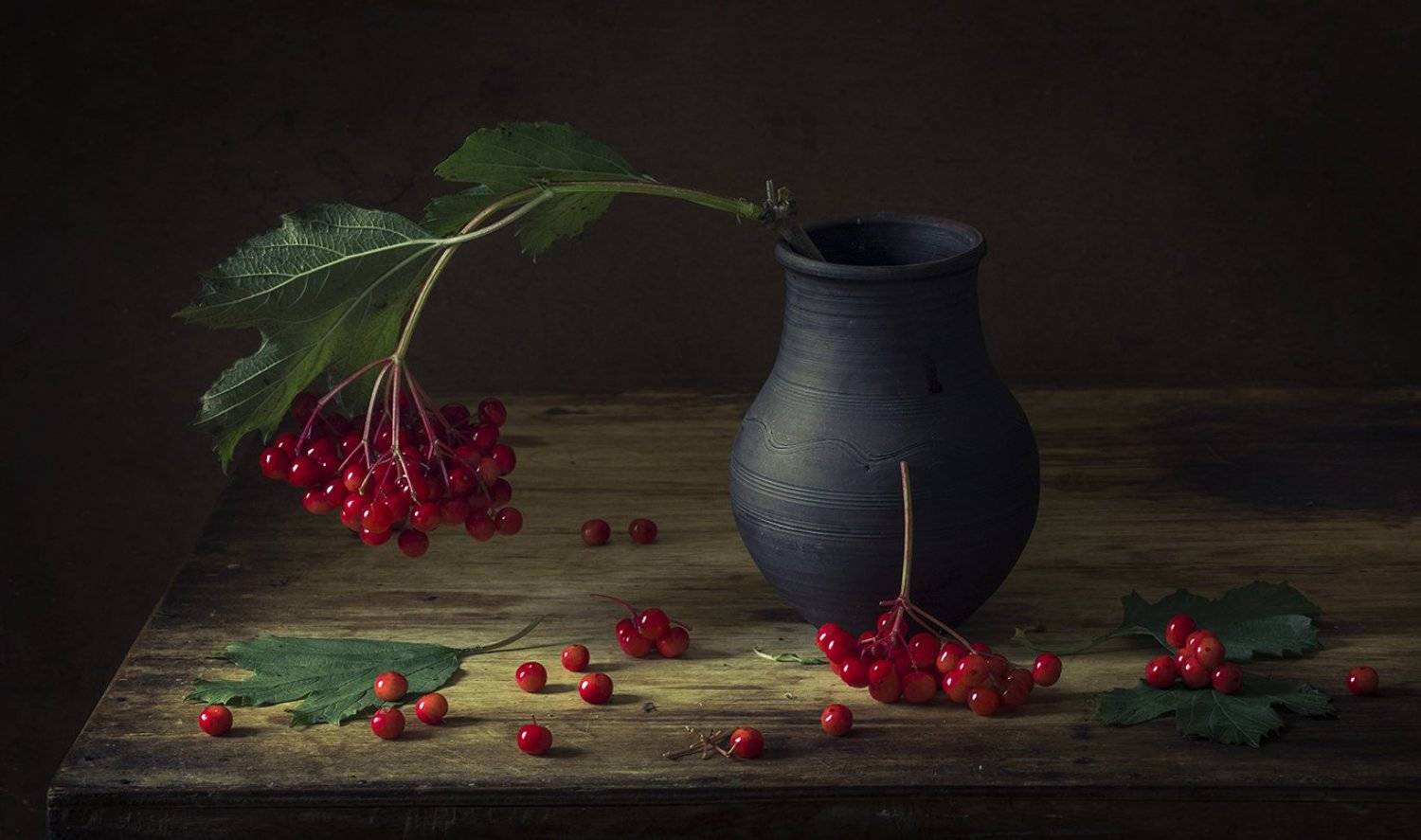 натюрморт,калина,ягоды, Елена Рубинская