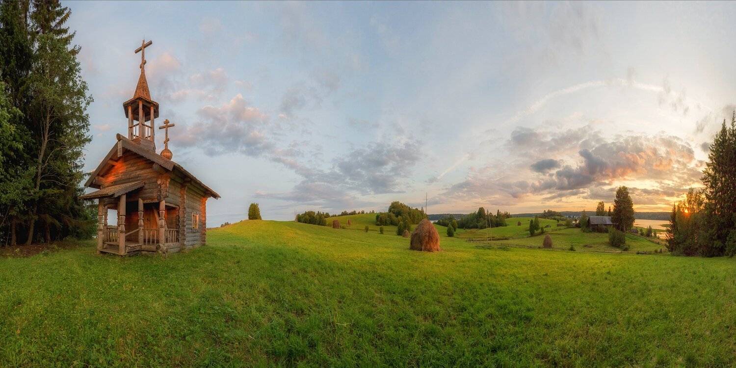 кенозеро ,кенозерье, деревня, сенокос стог ,лето ,луг, поле, пейзаж ,север, Павел Ващенков