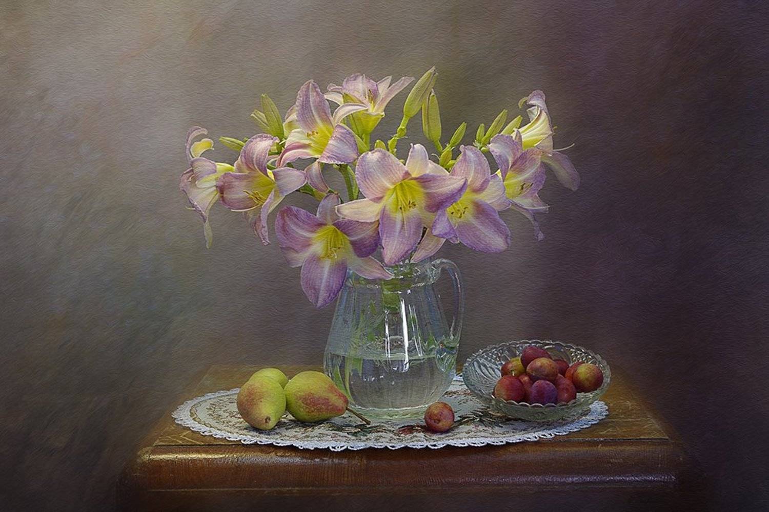 натюрморт,цветы,ваза,лилейник,розовый,в.павлухина,, Вера  Павлухина