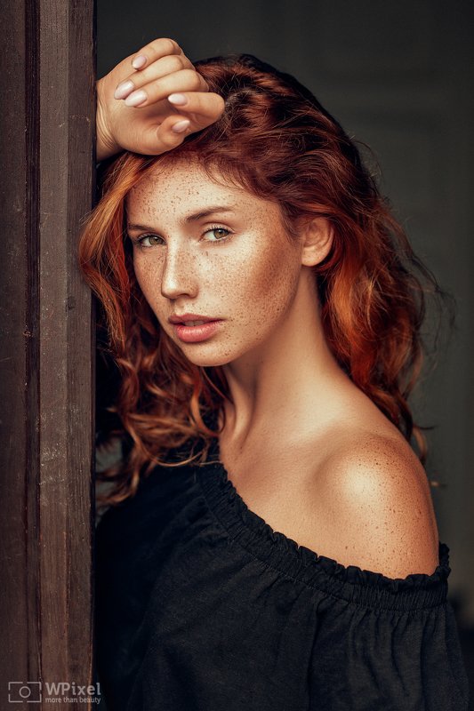 portrait women eyes redhair freckles women by wpixel (More Than Beauty) фото превью