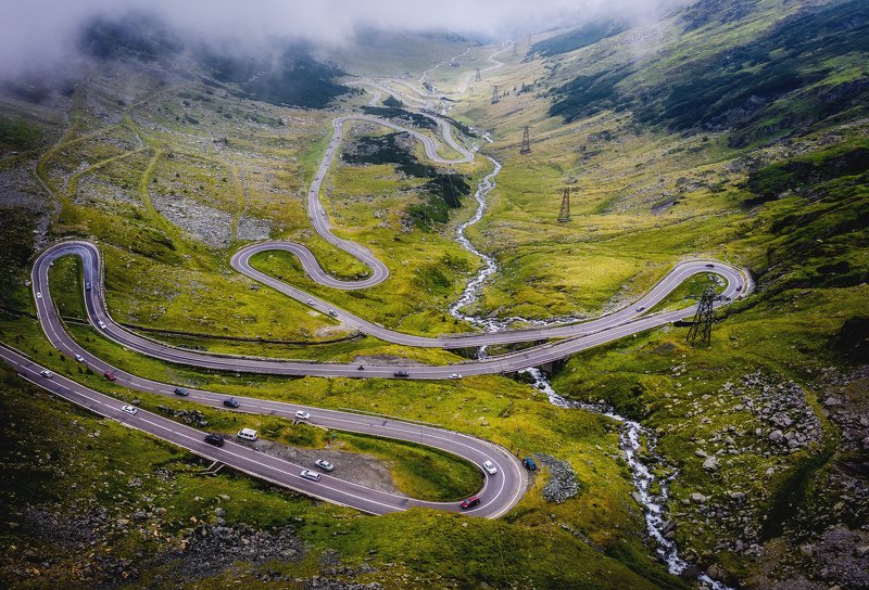 romania, road, aerial, drone, landscape Transfagarashan фото превью
