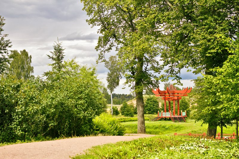 пейзаж марьино усадьба парк лето солнечный пейзаж с беседкой фото превью