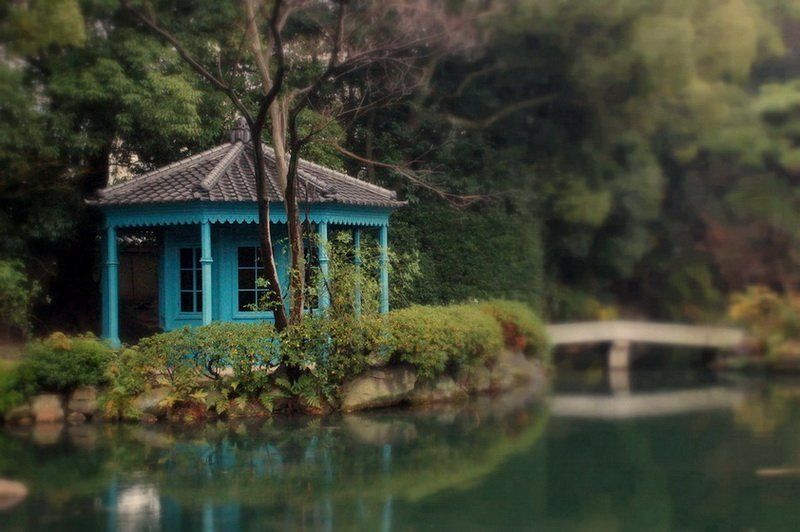 ситеннодзи, беседка, тишина, япония, осака, буддийский храм Тишина фото превью