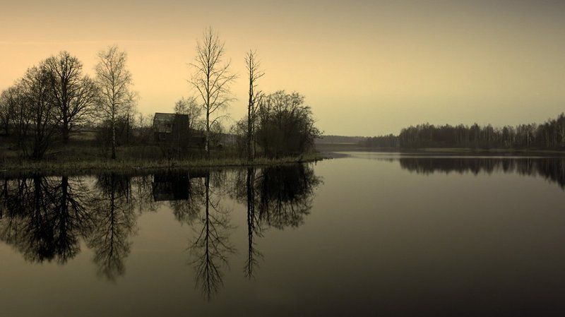 вечер,озеро,тишина,какушкино Здесь всё замерло до утра... фото превью