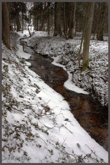 весна, зима, ручей, Teufelus