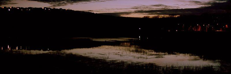озеро, закат, панорама Ванильный закат. фото превью