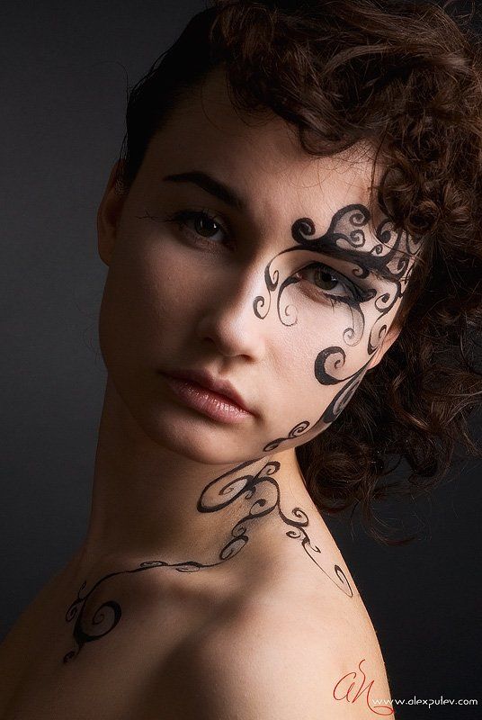 портрет,девушка,ажур,визаж,стиль,роспись в Ажуре фото превью