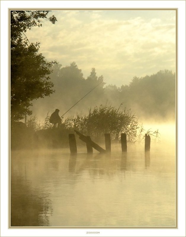 утро вуокса рыбак туман 6:01 фото превью