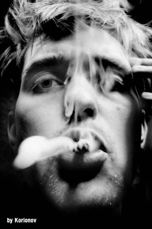 дым, лицо, мужчина .... фото превью