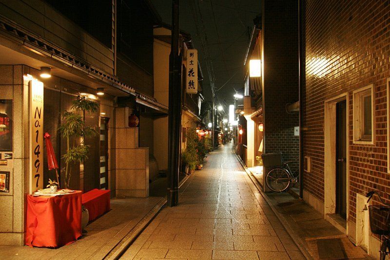 гион, япония, улица, ночь, киото Гион. Киото фото превью