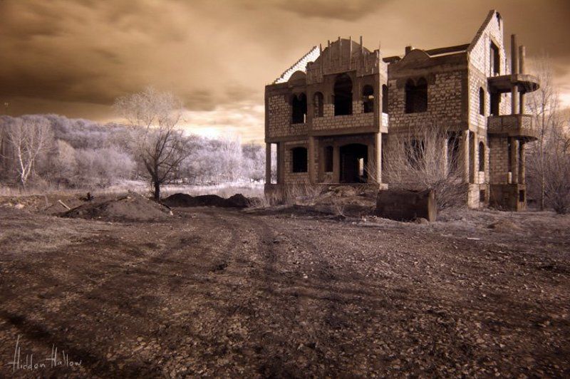 infra-red, природа, дом, сюрреализм Дом, который построил Джек фото превью