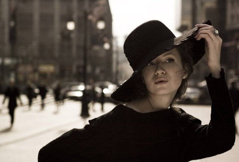 девушка, шляпа, диагональ, Dalia