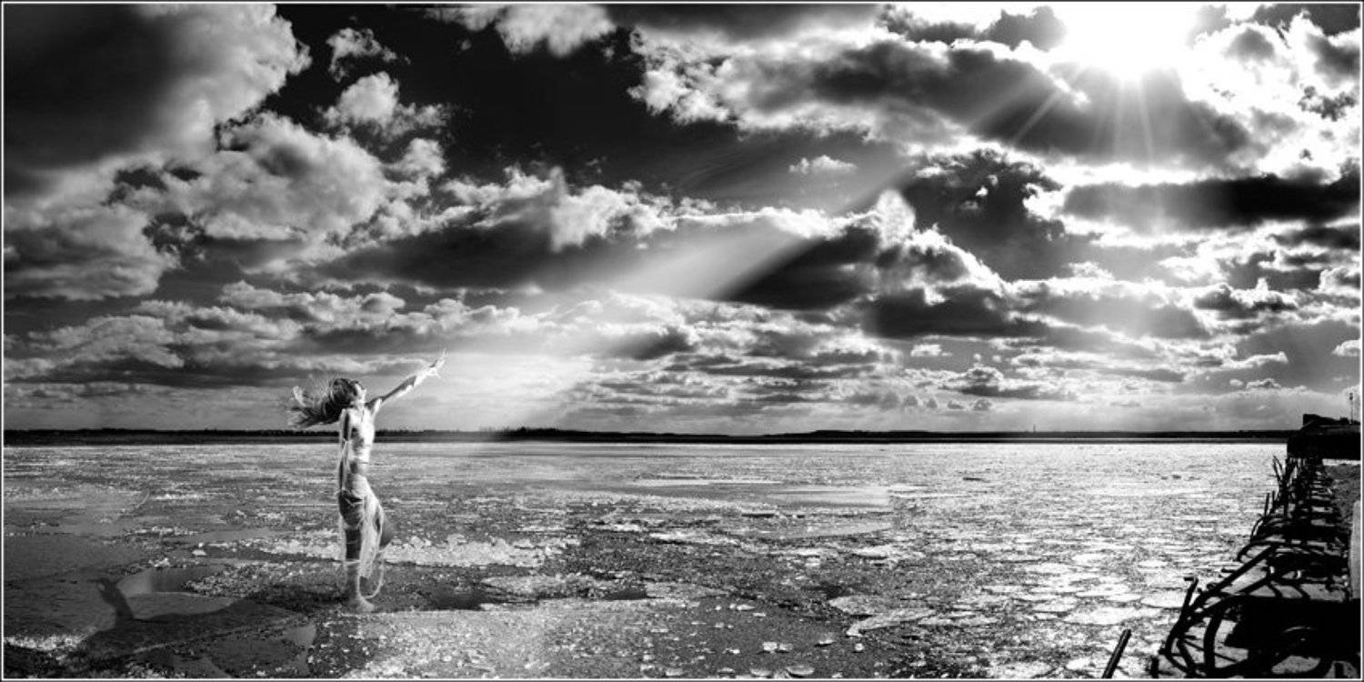 девушка,солнце,вода,лед,татаринцев, Sergey Tatarincev