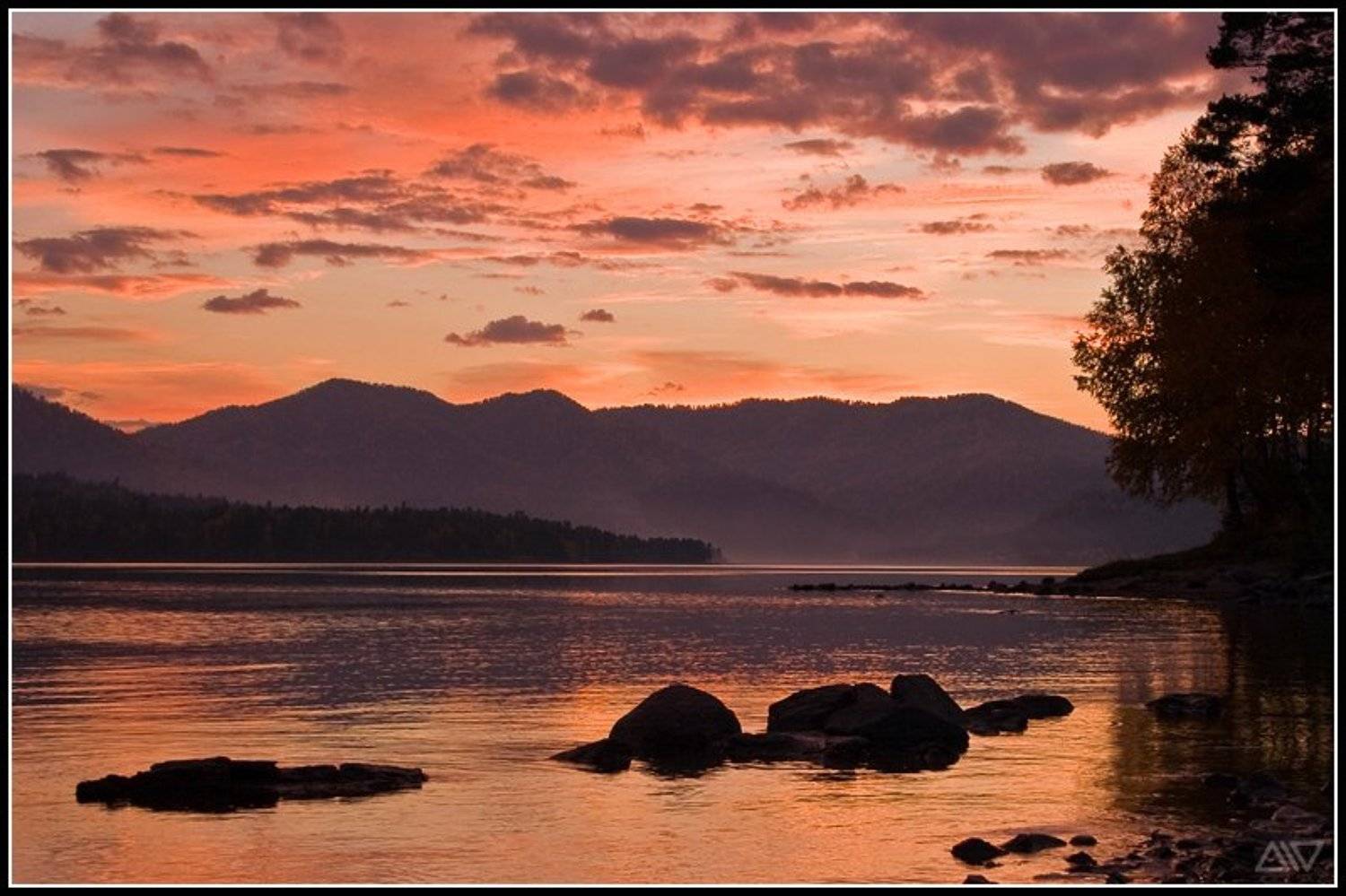 телецкое озеро вечер закат горный алтай, Денис Рассоха