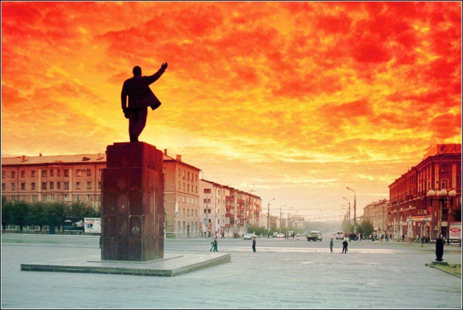 ленин,небо,город, Качурин Алексей