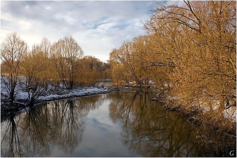 март,весна,утро,река,пахра,подмосковье Мартовское утро. фото превью