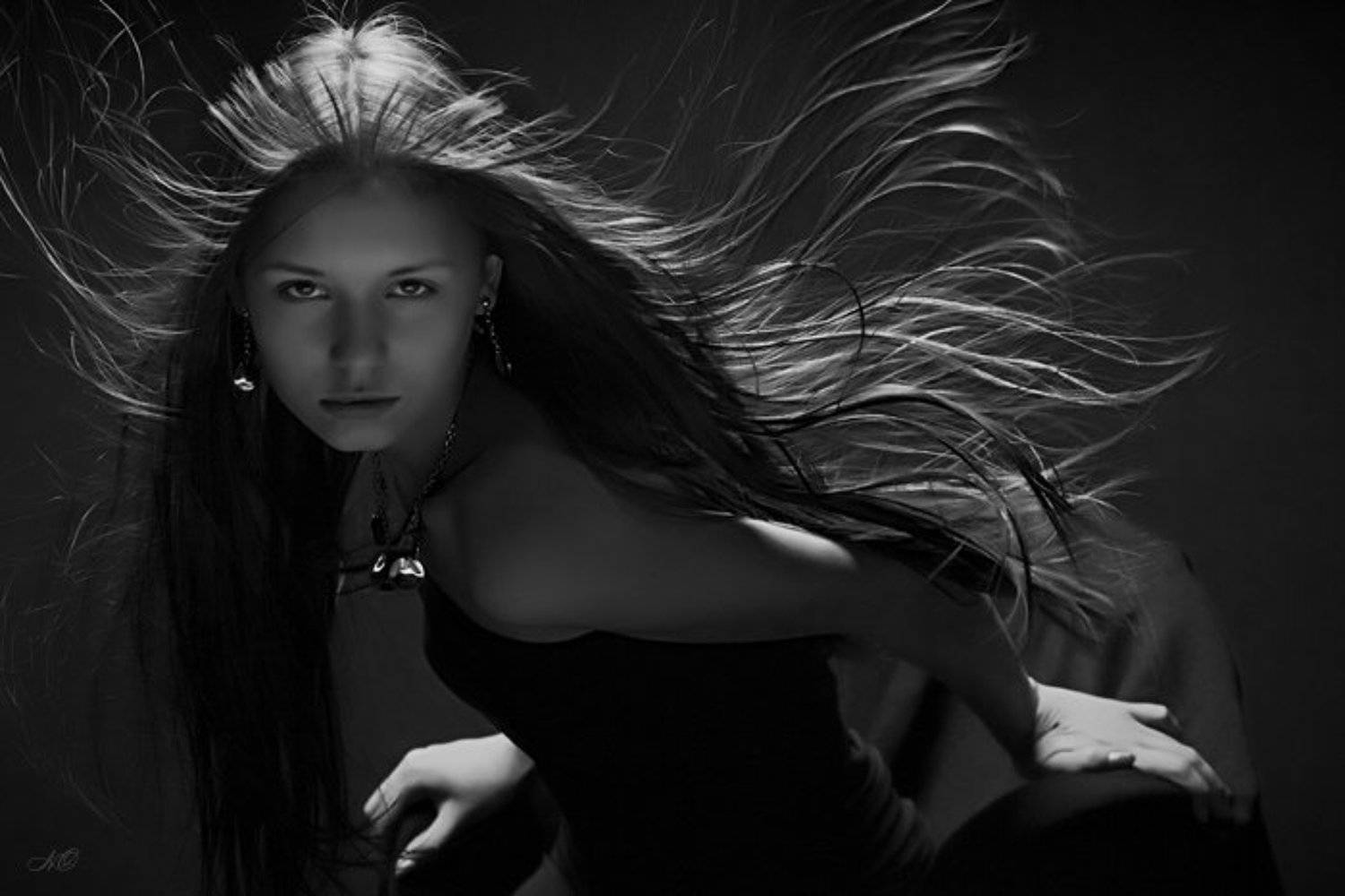 девушка волосы взгляд, NO