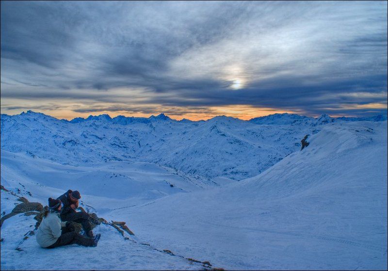 франция, альпы, закат [провожать солнце] фото превью